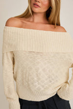 Cream Off The Shoulder Top