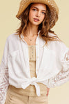 White Gauze Button Down Shirts