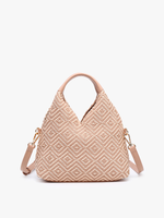 Mauve Cecily Woven Diamond Hobo