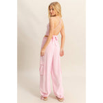Light Pink Crop Top + Cargo Pants (SET)