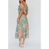 Sage Green Floral Printed Midi Dress