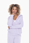 Lilac Dolman Sleeve Fleece Hoodie