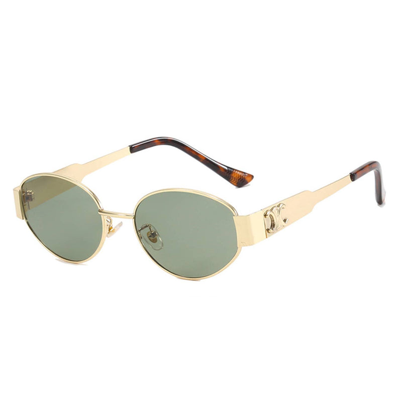 90s Vintage CC Round Sunglasses