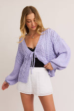 Lavender Knit Cardigan
