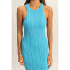 Cream Maya Round Neck Bodycon Ribbed Knit Dress