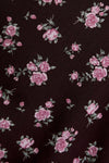 Spaghetti Strap Pink Floral Detail Midi Dress