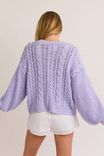 Lavender Knit Cardigan