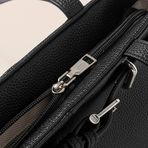 Brown Rectangle Belt Strap Faux Leather Shoulder Bag