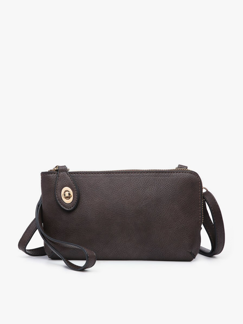 Kendall Light Beige Crossbody/Wristlet w/ Twist Lock