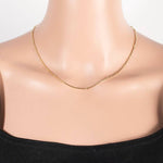Gold Dipped Intricate Station Dainty Chain Necklace Set