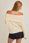 Cream Off The Shoulder Top