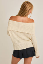 Cream Off The Shoulder Top