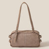 Taupe Belt Strap Rectangular Hand Bag