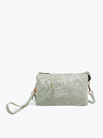 Lt. Green Riley Sequin Crossbody/Wristlet