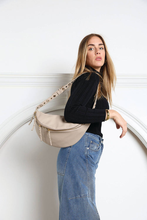 Nova Dark Olive Studded Sling Bag