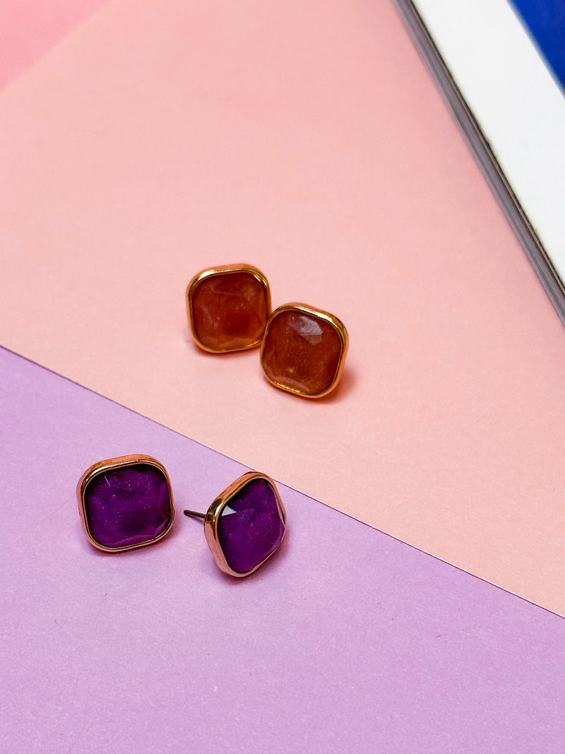 Stardust Shimmer Stud Earrings