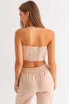 Beige Corset Tube Top