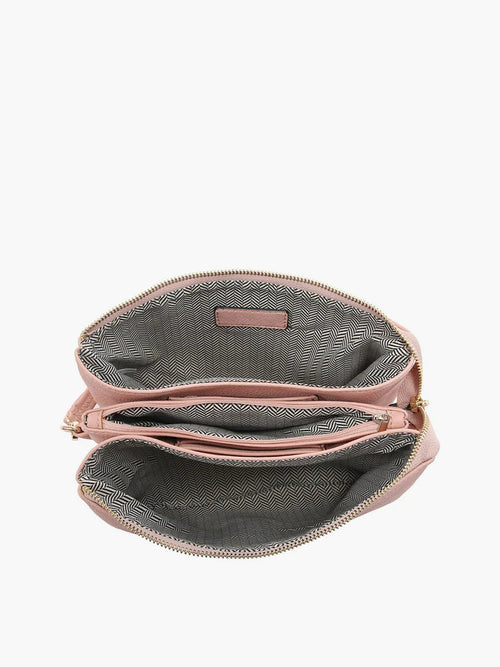 Izzy Quilted Mauve Crossbody Bag