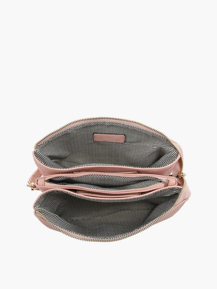 Izzy Quilted Mauve Crossbody Bag
