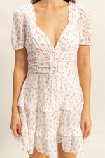 Floral White Dress