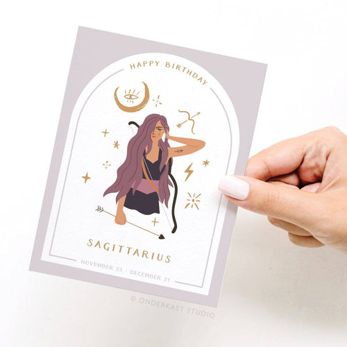Happy Birthday Sagittarius Zodiac Greeting Card