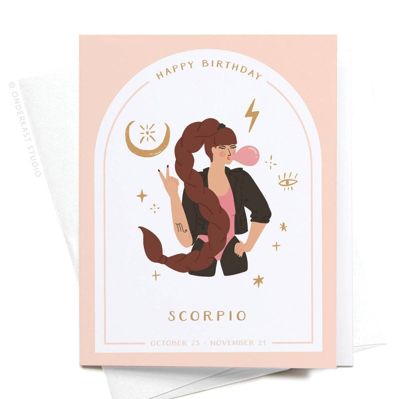 Happy Birthday Scorpio Zodiac Greeting Card