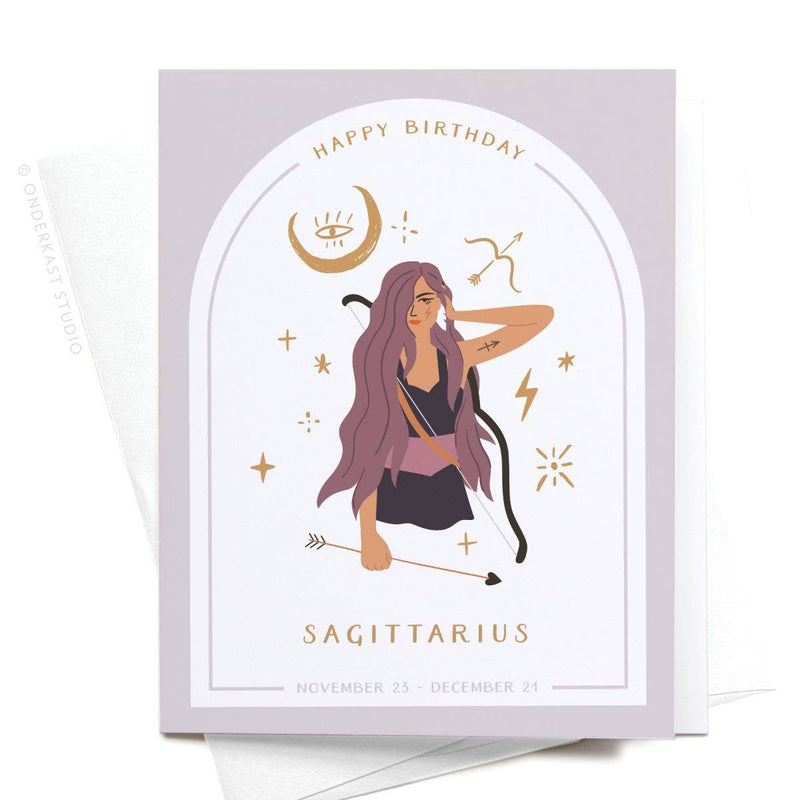 Happy Birthday Sagittarius Zodiac Greeting Card