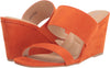 Fanciful Orange Wedge Sandal
