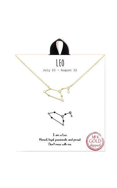 Gold Dipped Zodiac Constellation Necklace