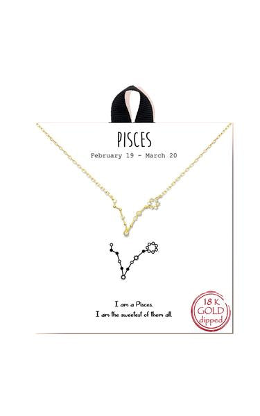 Gold Dipped Zodiac Constellation Necklace