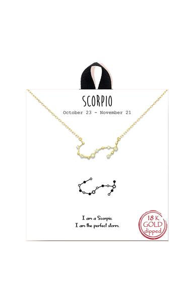 Gold Dipped Zodiac Constellation Necklace