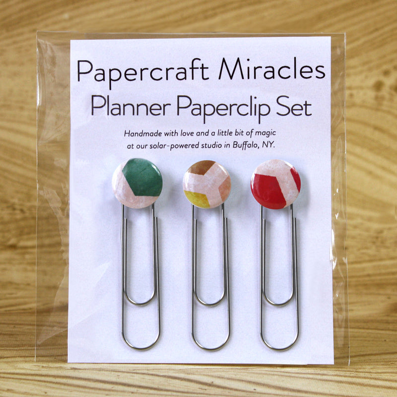 Jumbo Paperclips (Colorful Hexagon)- Paper Craft Miracles