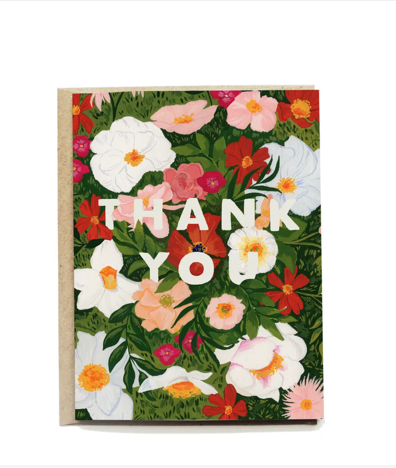 Lush Garden Thank You Greeting Card