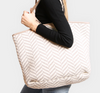 Herringbone Fuzzy Tote Bag