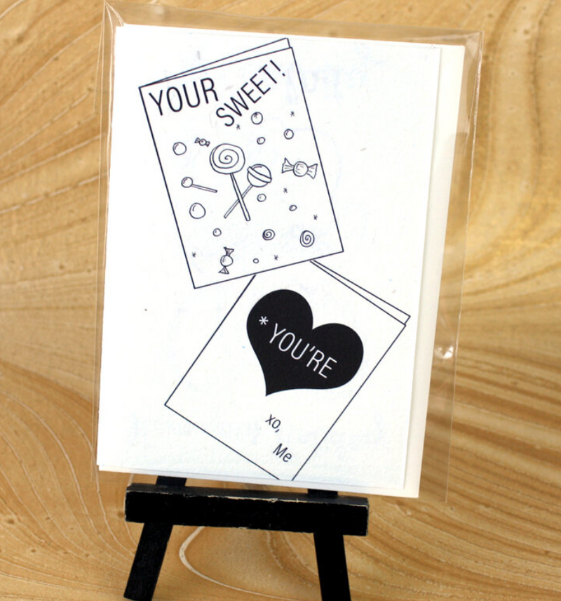 "*YOU'RE SWEET" HANDMADE PAPER VALENTINE GREETING CARD - Paper Craft Miracles