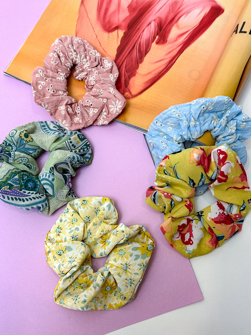 Spring Hair Scrunchies