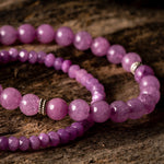 Lavender Jade Natural Gemstone Bracelet (2 Stles)