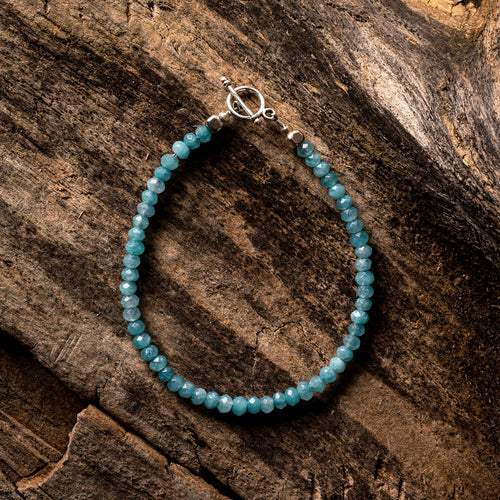 Blue Jade Natural Gemstone Bracelet