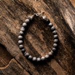 Grey Picasso Jasper Natural Gemstone Bracelet