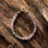 Grey Jade Natural Gemstone Bracelet (Clear or Solid)