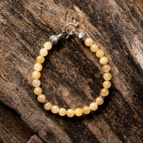 Yellow Calcite Natural Gemstone Bracelet